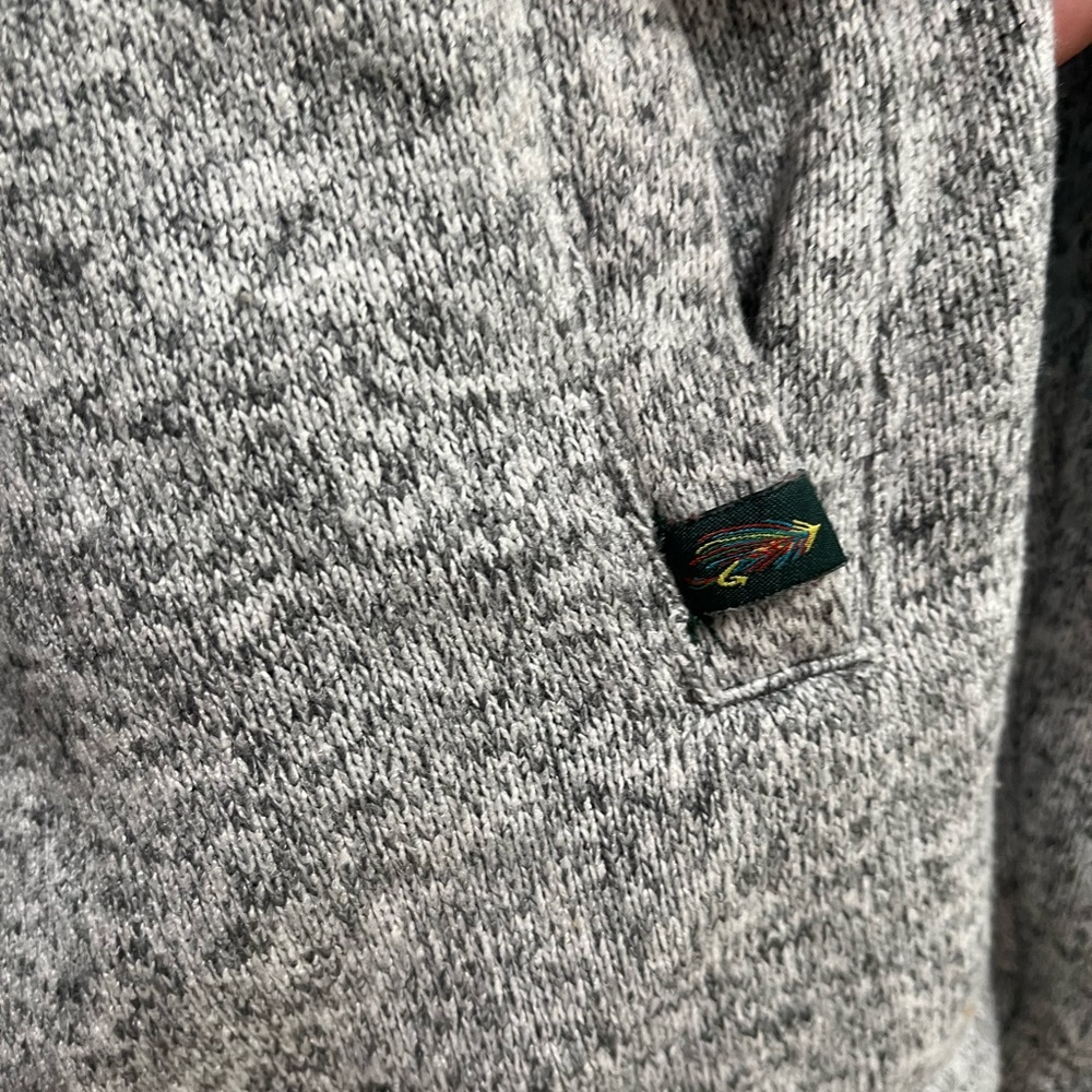 Orvis Men’s 1/4 Zip Gray Sweater Cozy Fleece Sherpa Lined Size XL - Picture 2 of 6
